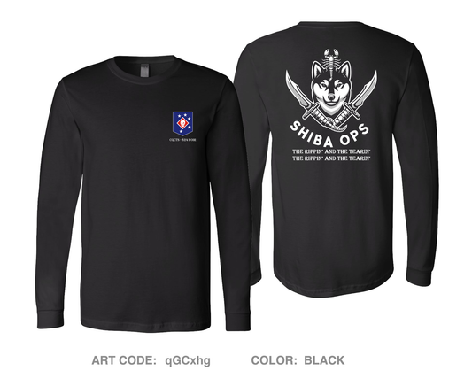 Shiba Ops Comfort Unisex Cotton LS Tee - qGCxhg