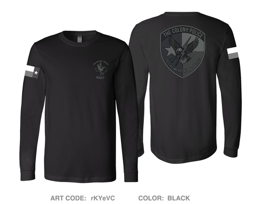 The Colony Police Department SWAT Comfort Unisex Cotton LS Tee - rKYeVC