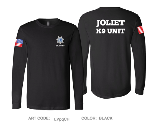 Joliet Police K9 Unit Comfort Unisex Cotton LS Tee - LVpqCH