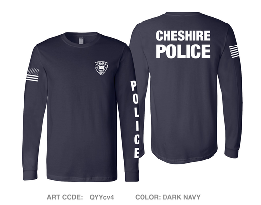 Cheshire Police Department Comfort Unisex Cotton LS Tee - QYYcv4