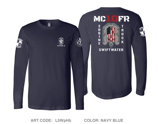 MCFRS Station 10 Comfort Unisex Cotton LS Tee - L5WpHb