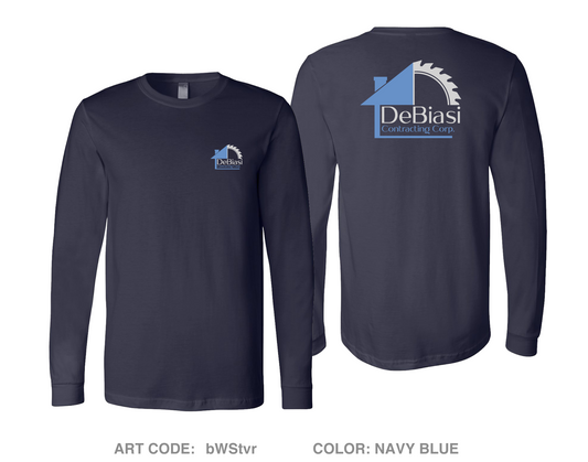 DeBiasi Contracting Corp Comfort Unisex Cotton LS Tee - bWStvr