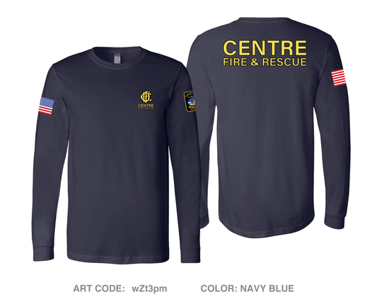 Centre Fire Department Comfort Unisex Cotton LS Tee - wZt3pm