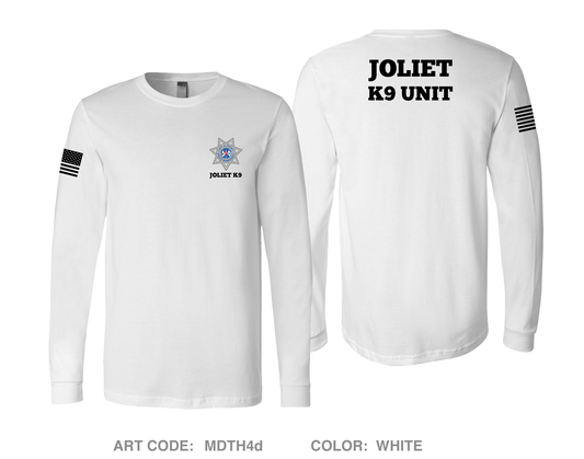 Joliet Police K9 Unit Comfort Unisex Cotton LS Tee - MDTH4d