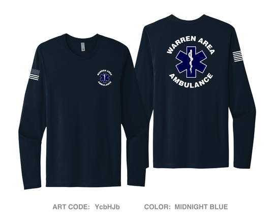 Warren Area Ambulance Comfort Unisex Cotton LS Tee - YcbHJb