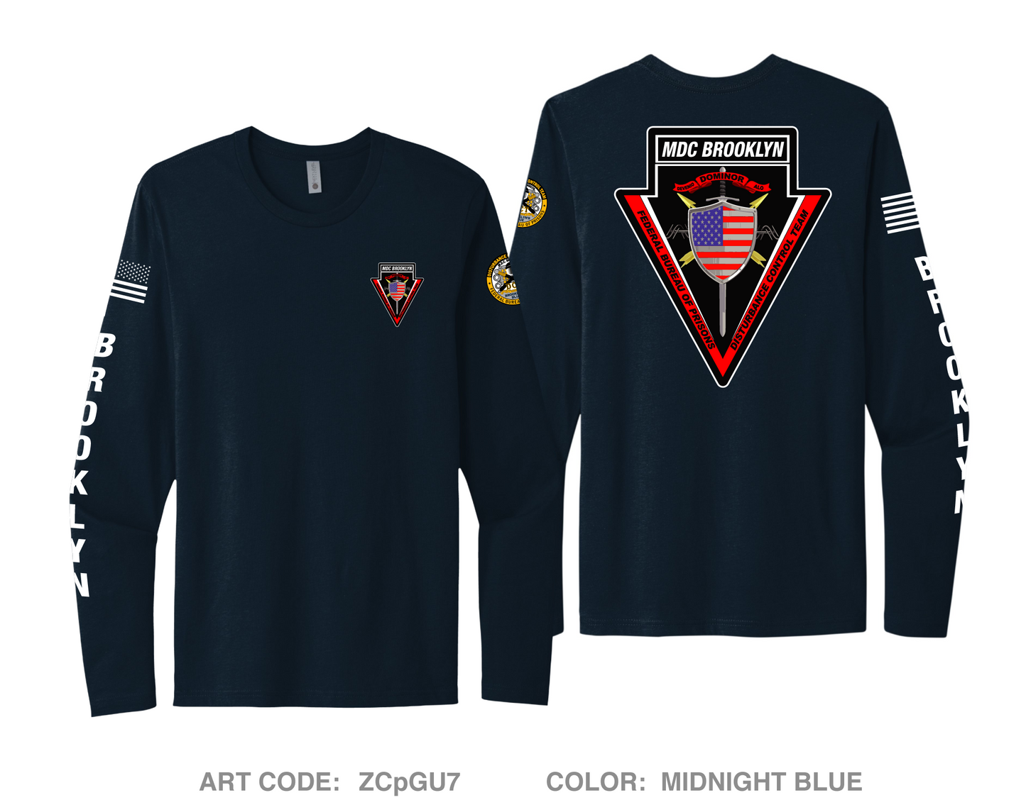 MDC Brooklyn DCT Comfort Unisex Cotton LS Tee - ZCpGU7