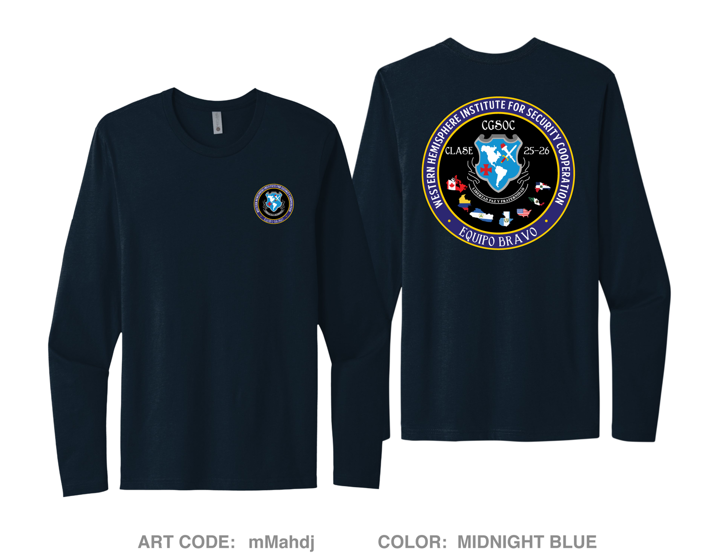 Military Unit (School) Comfort Unisex Cotton LS Tee - mMahdj