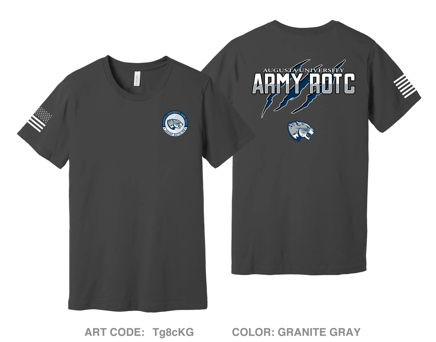 Augusta University Army ROTC Comfort Unisex Cotton SS Tee - Tg8cKG