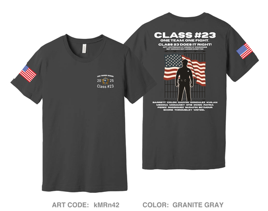FCSO Training Academy Class #23 Comfort Unisex Cotton SS Tee - kMRn42