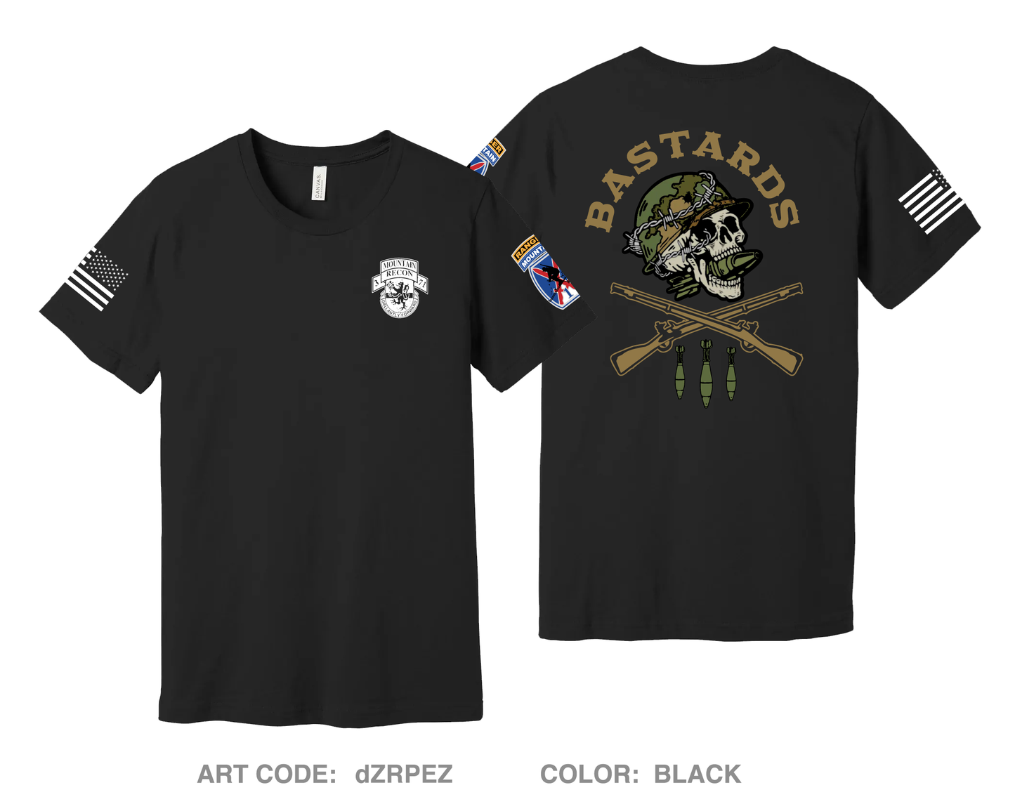 MTRS, A TRP, 3-71 CAV, 1IBCT, 10TH MTN Comfort Unisex Cotton SS Tee - dZRPEZ