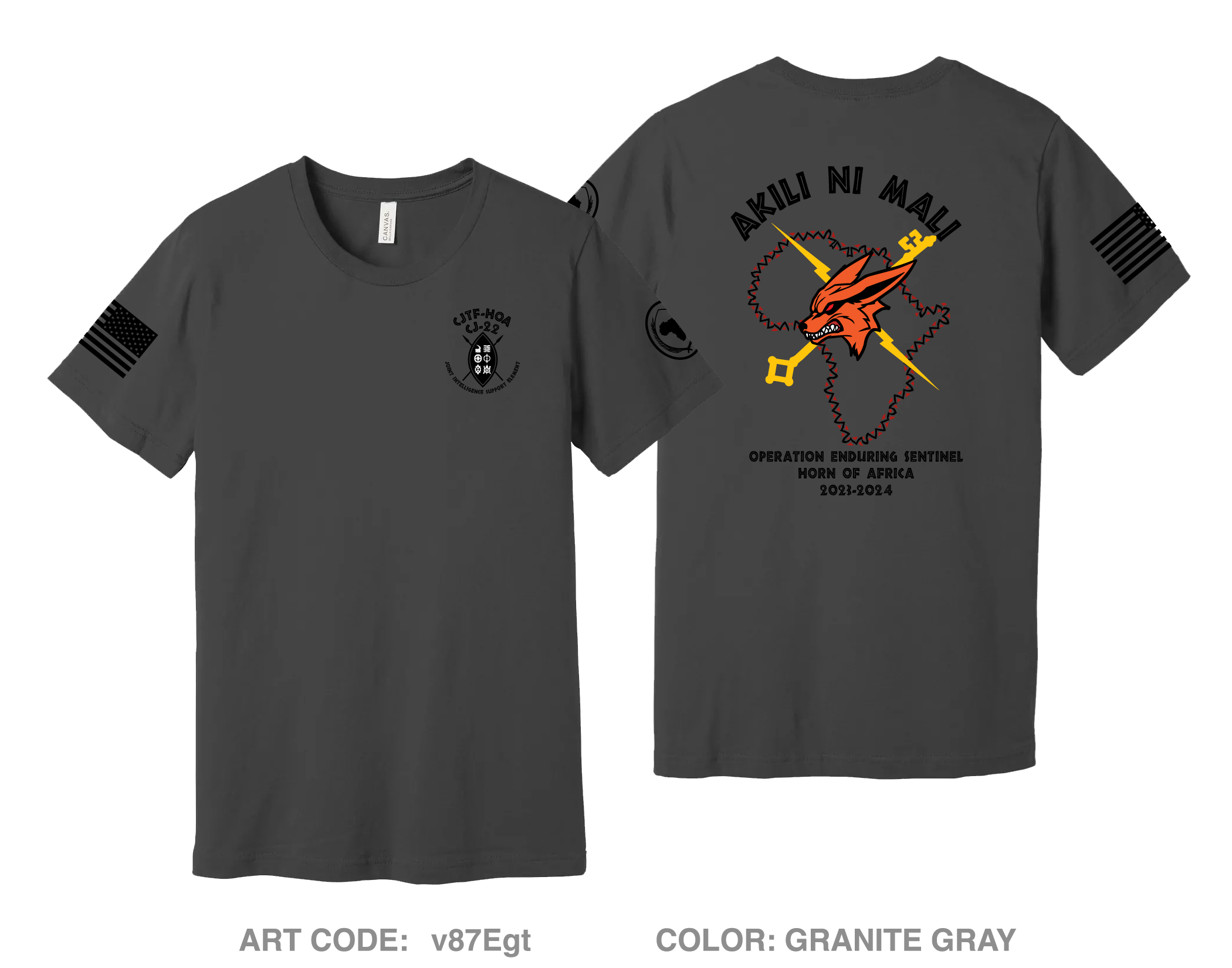 Joint Intelligence Support Element, CJ22, CJTFHOA Comfort Unisex Cot Emblem Athletic