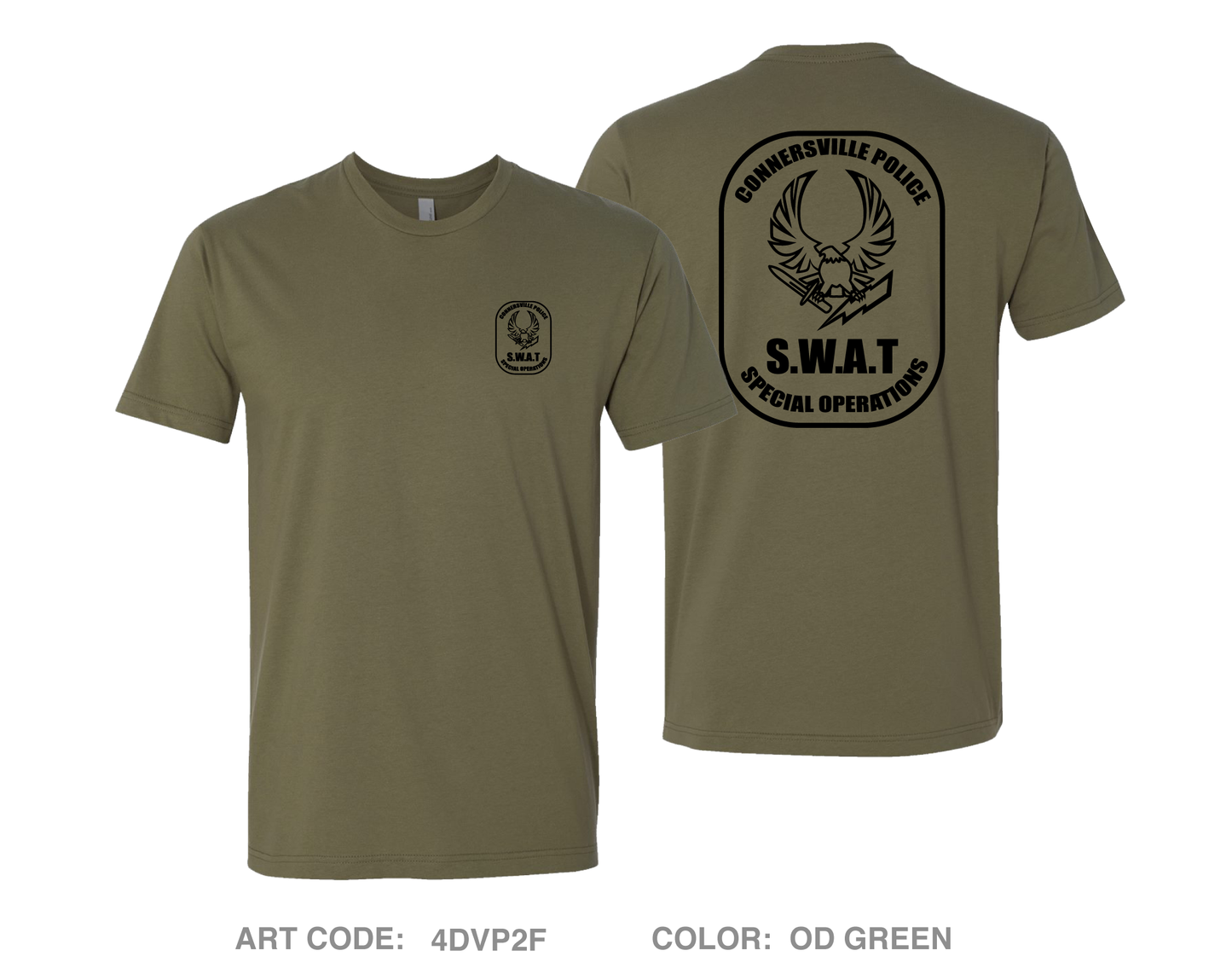 Connersville SWAT Comfort Unisex Cotton SS Tee - 4DVP2F