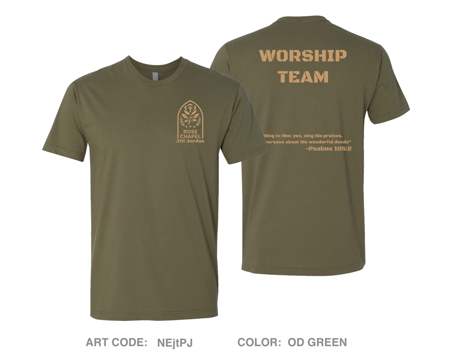 JTC Worship Team Comfort Unisex Cotton SS Tee - NEjtPJ