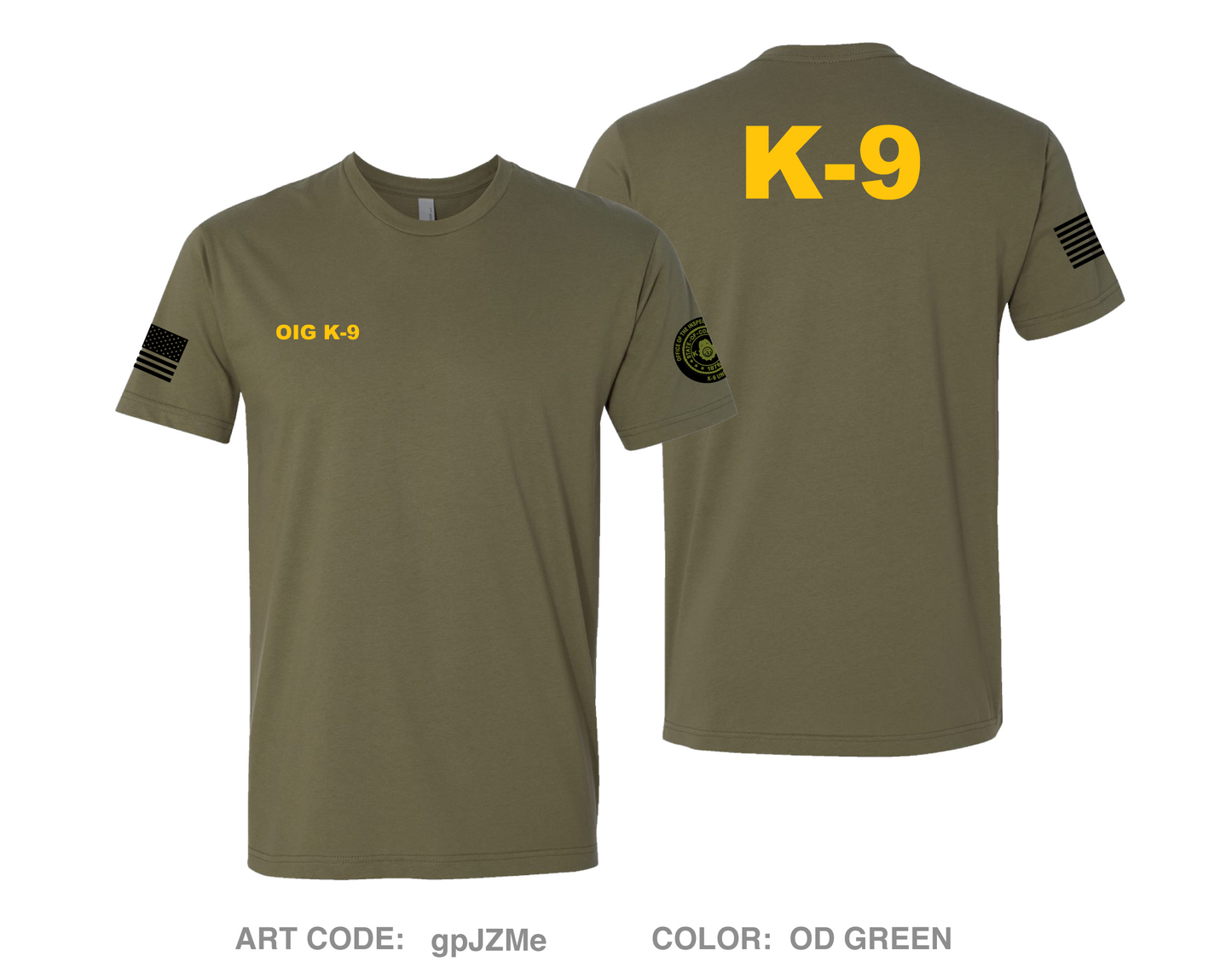 CDOC-OIG K-9 Unit Comfort Unisex Cotton SS Tee - gpJZMe