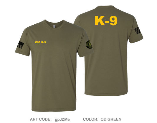 CDOC-OIG K-9 Unit Comfort Unisex Cotton SS Tee - gpJZMe