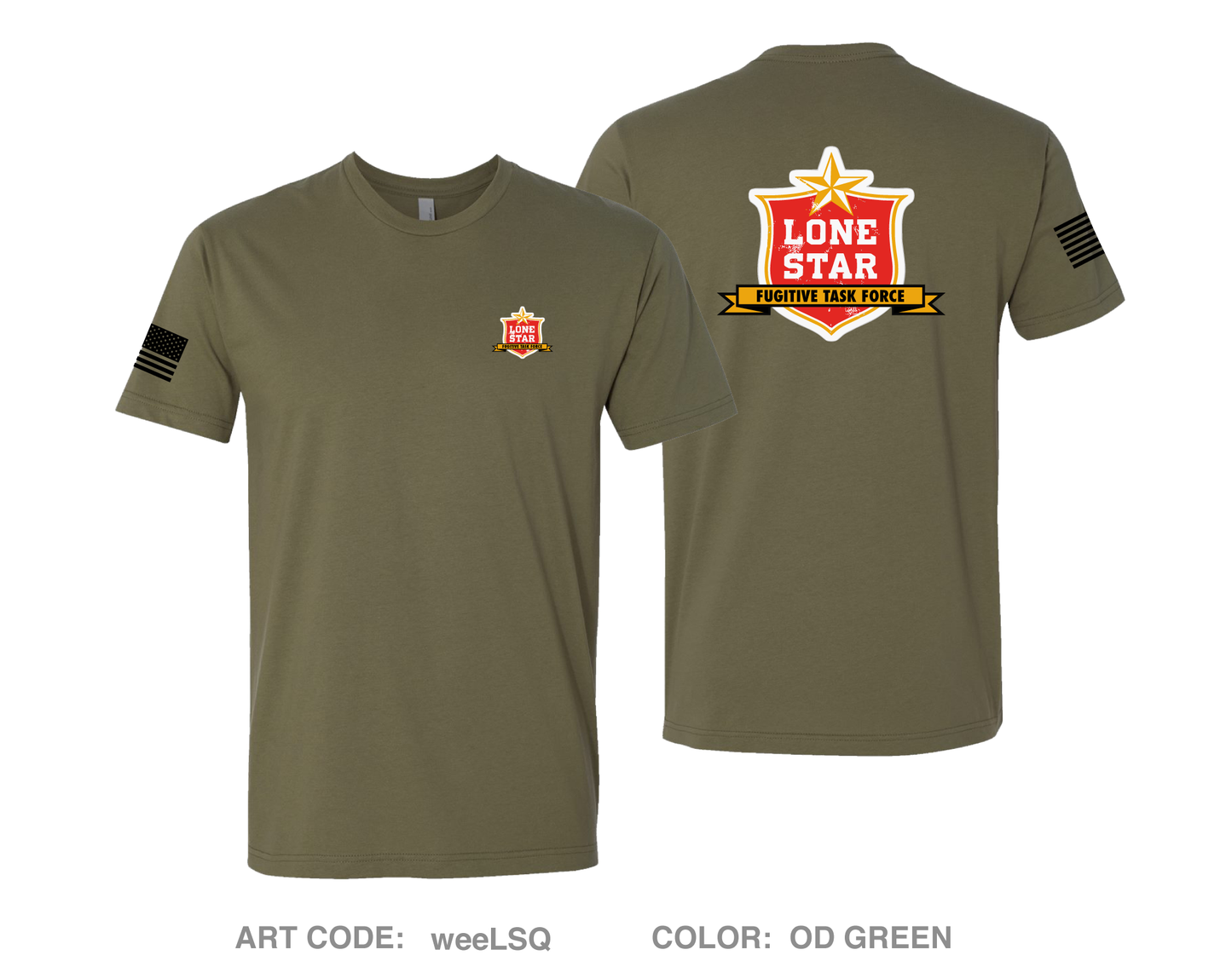 US Marshals Service Lone Star Fugitive Task Force Comfort Unisex Cotton SS Tee - weeLSQ