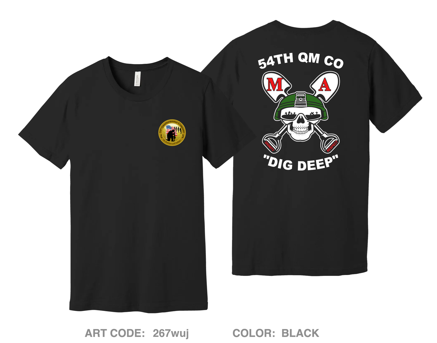 54th QM CO Comfort Unisex Cotton SS Tee - 267wuj