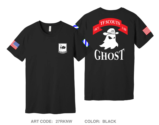 Ghost Platoon, 1st Battalion, 64th Armor Regiment, Task Force Scouts, 3rd Infantry Division Comfort Unisex Cotton SS Tee - 27RKNW