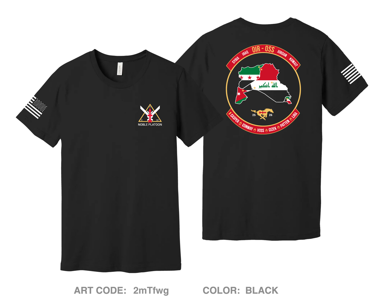 C Co 2-127 - Noble Platoon Comfort Unisex Cotton SS Tee - 2mTfwg