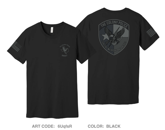 The Colony Police Department SWAT Comfort Unisex Cotton SS Tee - 6UqfsR