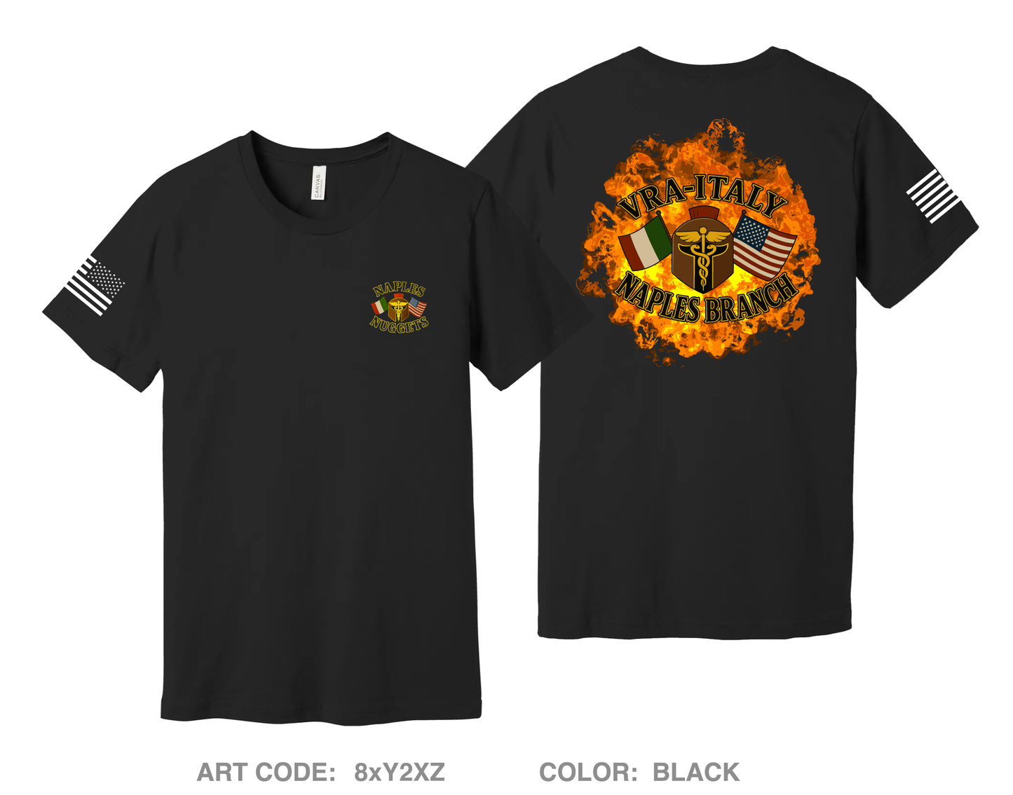VRA-Italy Naples Branch Fundraising Collection Comfort Unisex Cotton SS Tee - 8xY2XZ