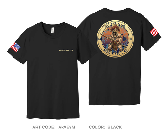 3PLT “Nightmarchers”, C Co, 2-21IN Comfort Unisex Cotton SS Tee - AkVE9M