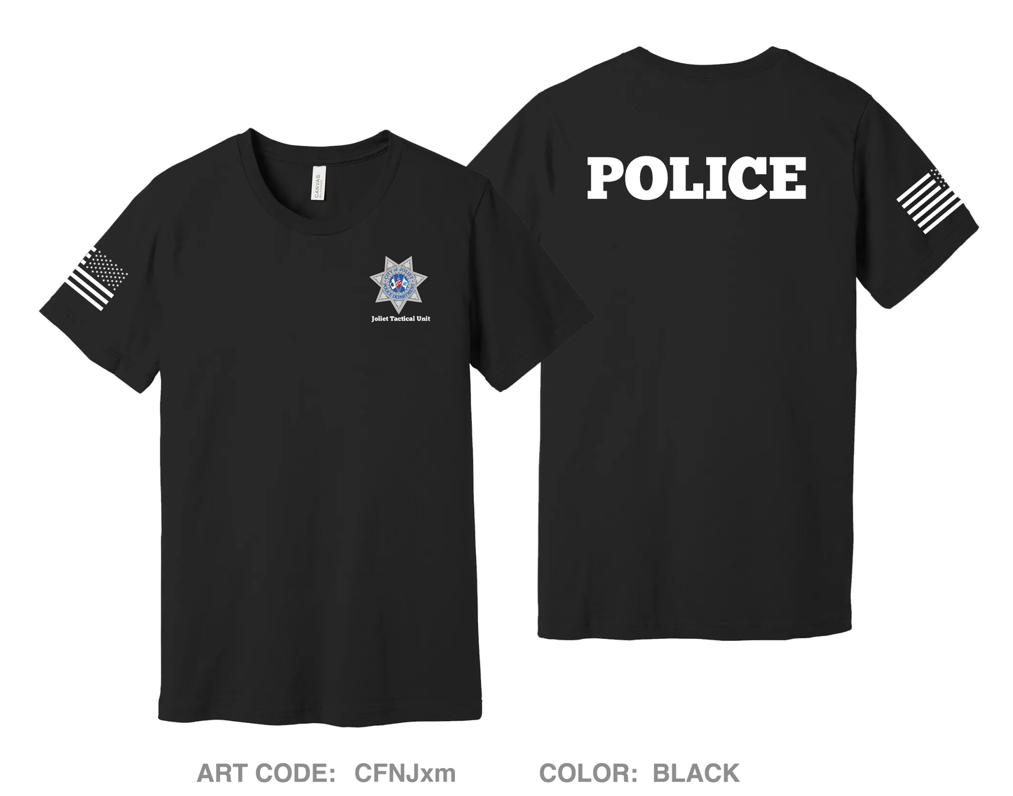 Joliet Police Department Comfort Unisex Cotton SS Tee - CFNJxm