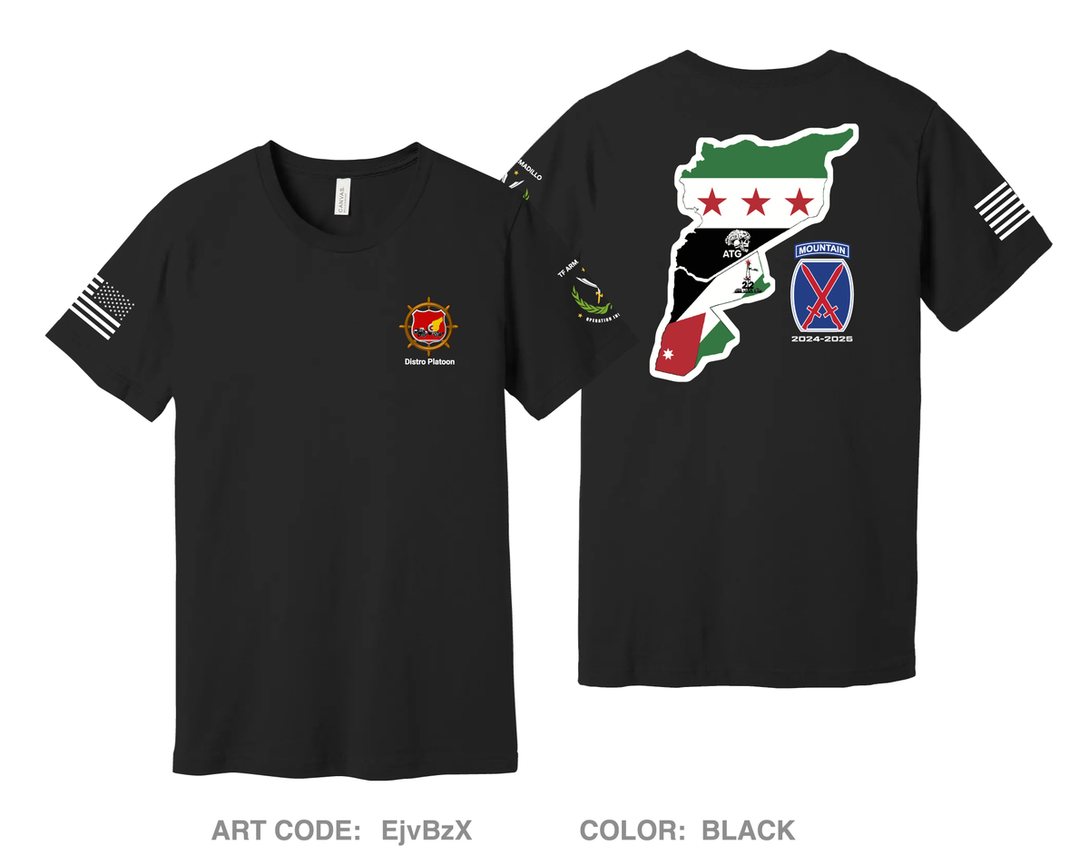 Distro platoon, 1-32 IN BN, 10 MTN DIV Comfort Unisex Cotton SS Tee - EjvBzX