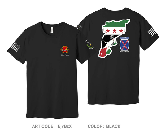 Distro platoon, 1-32 IN BN, 10 MTN DIV Comfort Unisex Cotton SS Tee - EjvBzX