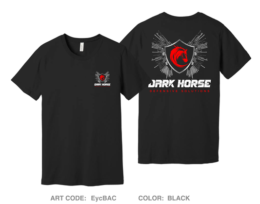 Dark Horse Defensive Solutions Comfort Unisex Cotton SS Tee - EycBAC