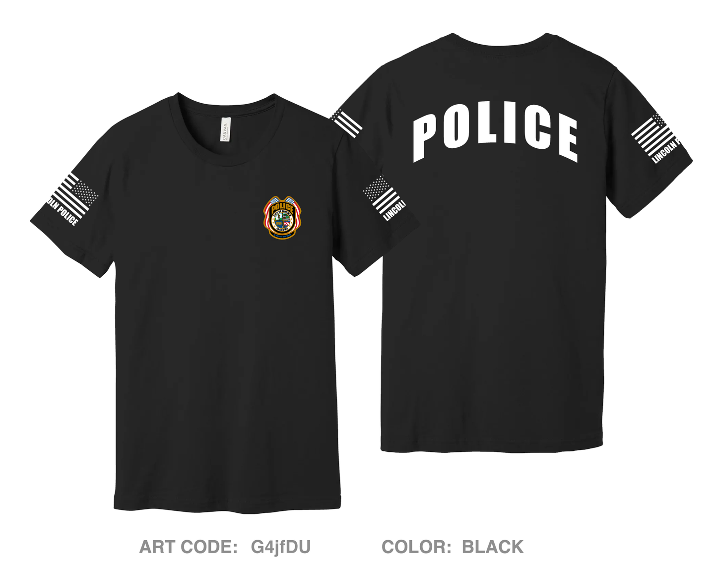 Lincoln Police Department Comfort Unisex Cotton SS Tee - G4jfDU