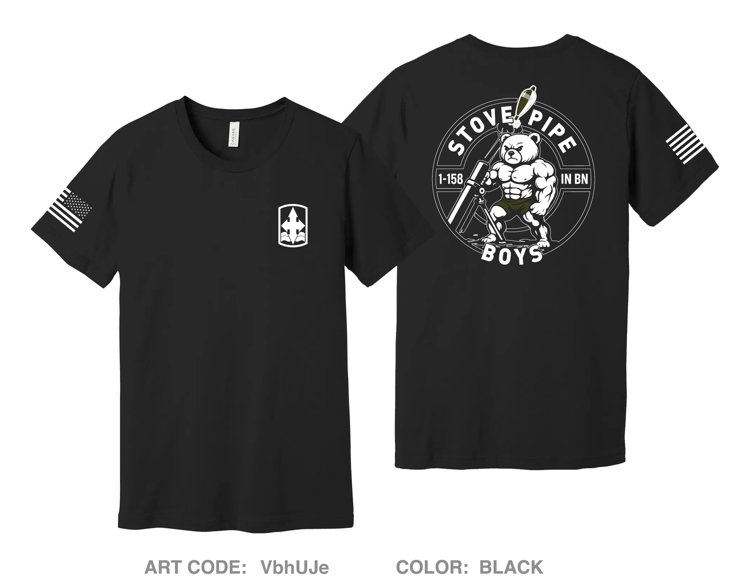 1-158 IN BN HHC Mortar Platoon Comfort Unisex Cotton SS Tee - VbhUJe