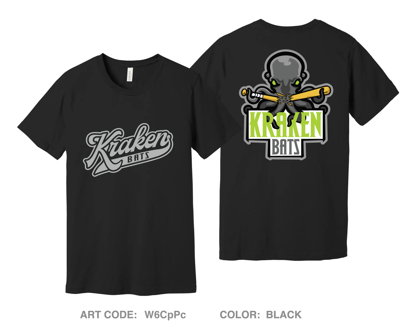 Kraken Bats Comfort Unisex Cotton SS Tee - W6CpPc