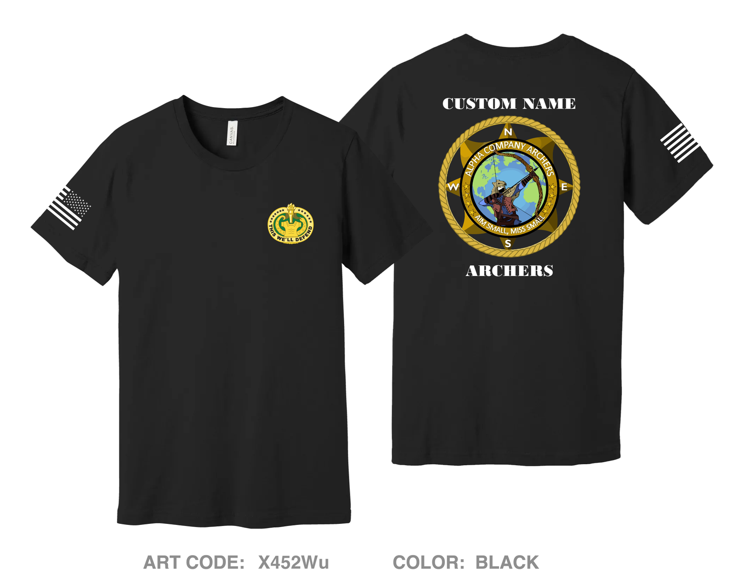 CUSTOM ALPHA COMPANY 305TH MI BN Comfort Unisex Cotton SS Tee - X452Wu