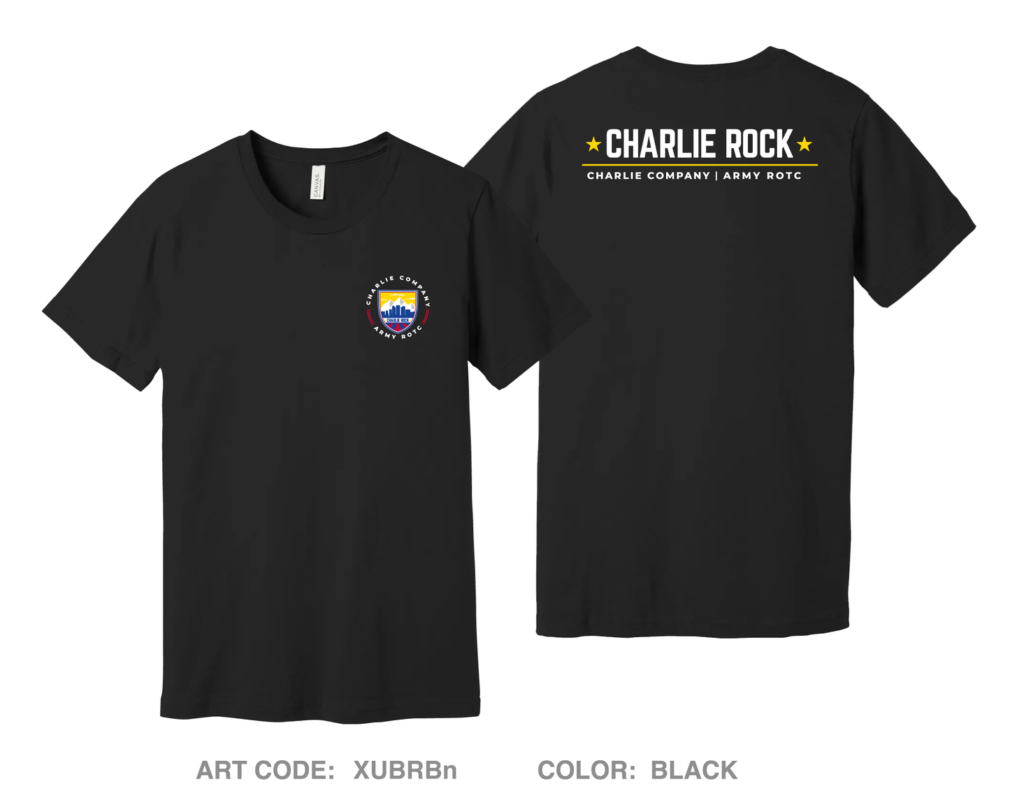 Charlie Company Fundraising Collection Comfort Unisex Cotton SS Tee - XUBRBn