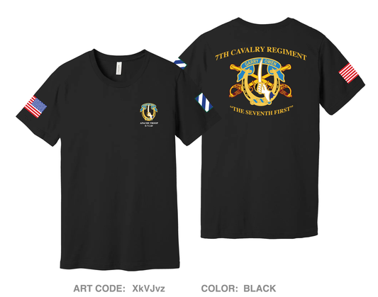 Apache troop 5th squadron 7th cavalry regiment Store 1 Comfort Unisex Cotton SS Tee - XkVJvz
