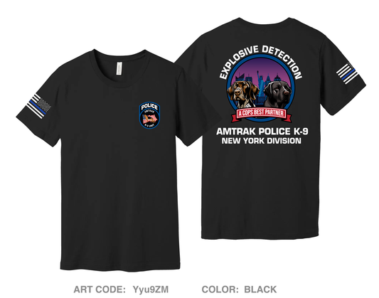 Amtrak police K-9 unit Comfort Unisex Cotton SS Tee - Yyu9ZM