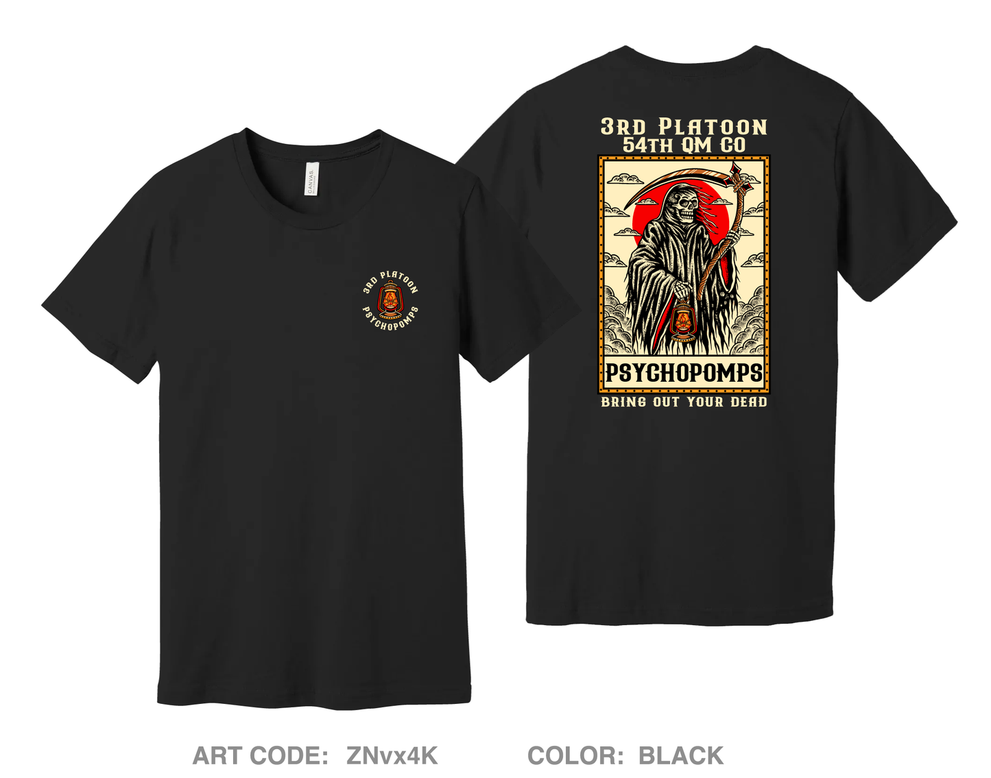 3RD PLT, 54TH QM CO Comfort Unisex Cotton SS Tee - ZNvx4K