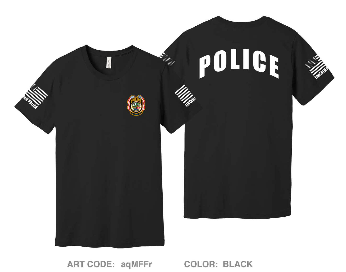 Lincoln Police Department Comfort Unisex Cotton SS Tee - aqMFFr