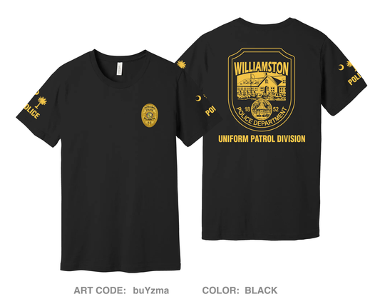 Williamston Police Department Comfort Unisex Cotton SS Tee - buYzma