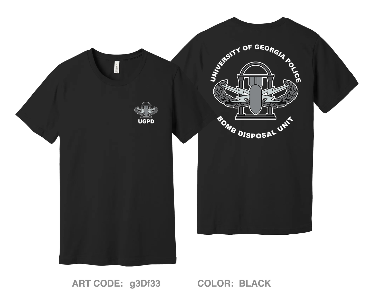 University of Georgia Bomb Disposal Unit Comfort Unisex Cotton SS Tee - g3Df33