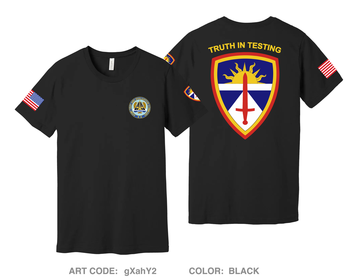 Army Test and Evaluation Command Comfort Unisex Cotton SS Tee - gXahY2
