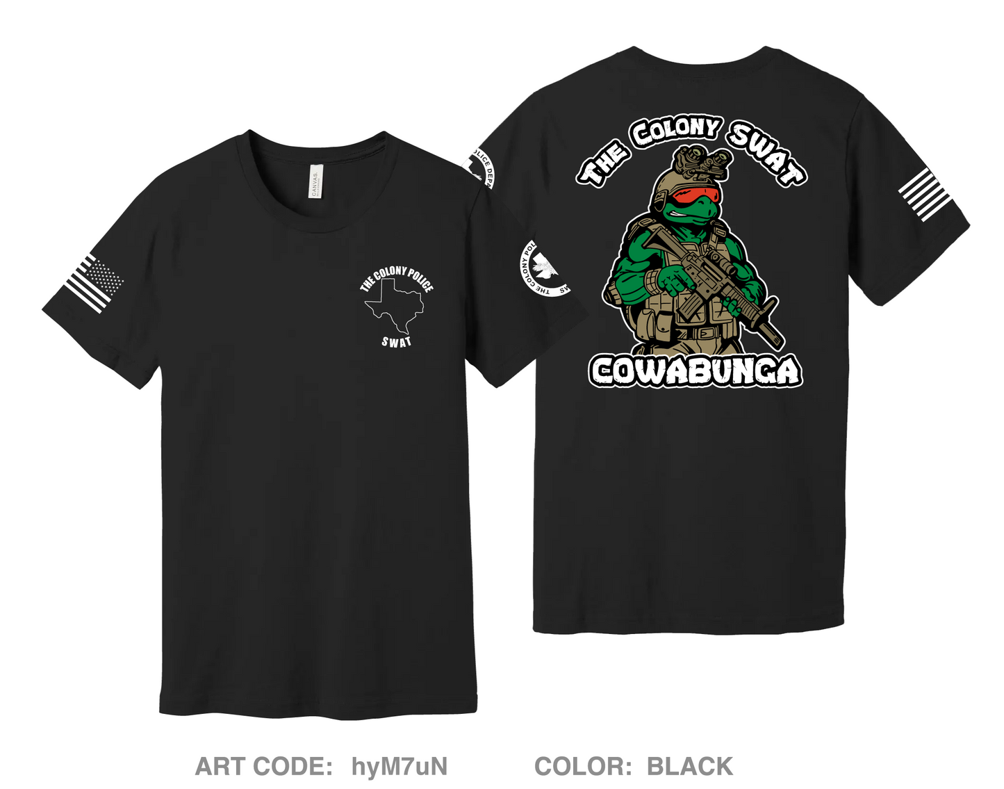 The Colony Police Department SWAT Comfort Unisex Cotton SS Tee - hyM7uN