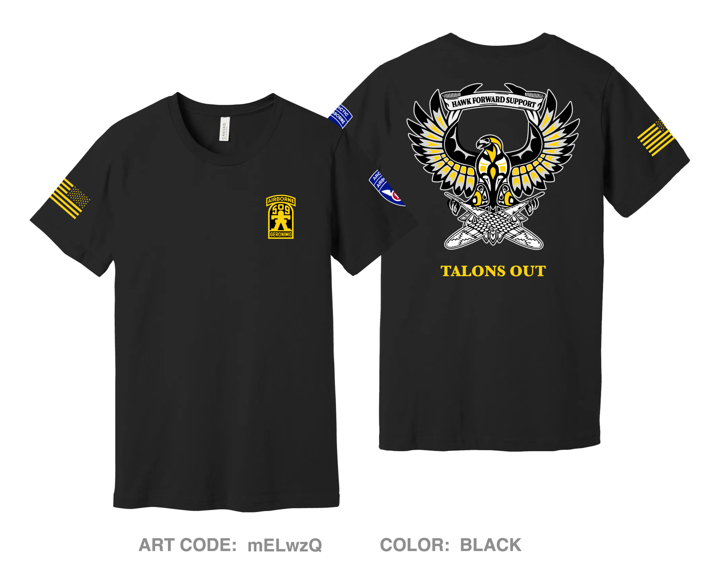 Hawk 3-509th ABN IN Comfort Unisex Cotton SS Tee - mELwzQ
