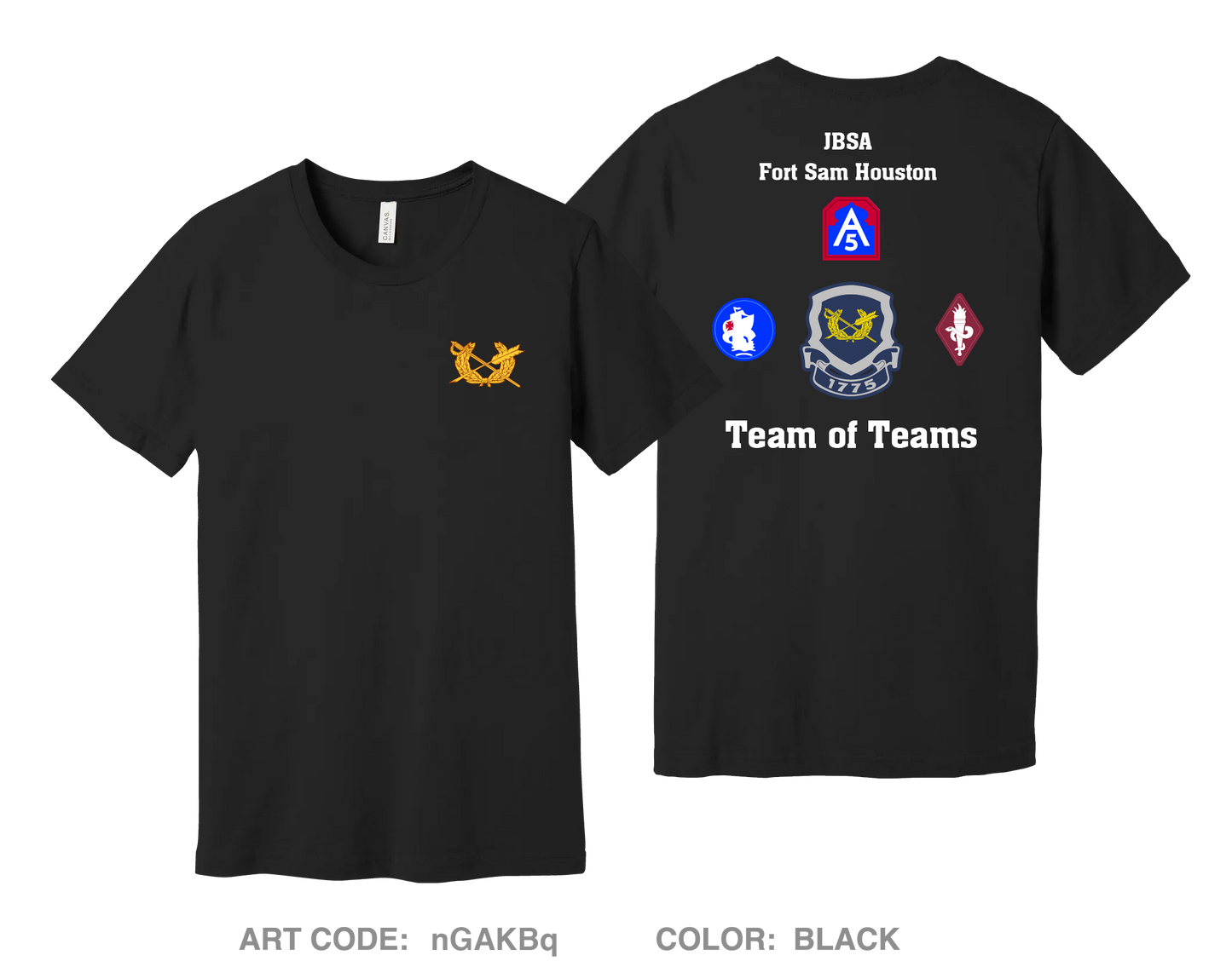 Team Army Legal: JBSA  Comfort Unisex Cotton SS Tee - nGAKBq