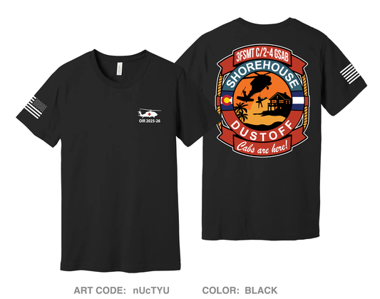 3FSMT “Shorehouse Dustoff”, C/2-4 GSAB Comfort Unisex Cotton SS Tee - nUcTYU