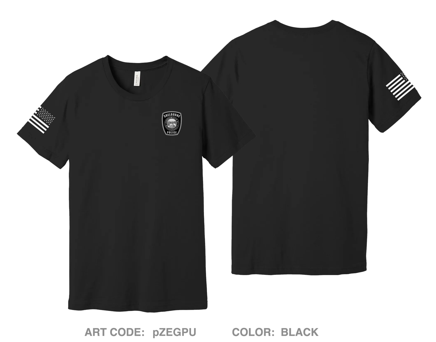 Shelburne Police Department Comfort Unisex Cotton SS Tee - pZEGPU