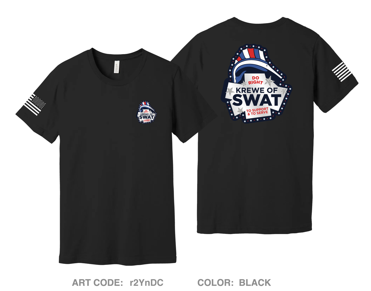 Krewe of SWAT Comfort Unisex Cotton SS Tee - r2YnDC