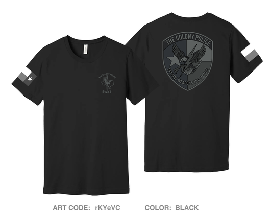 The Colony Police Department SWAT Comfort Unisex Cotton SS Tee - rKYeVC