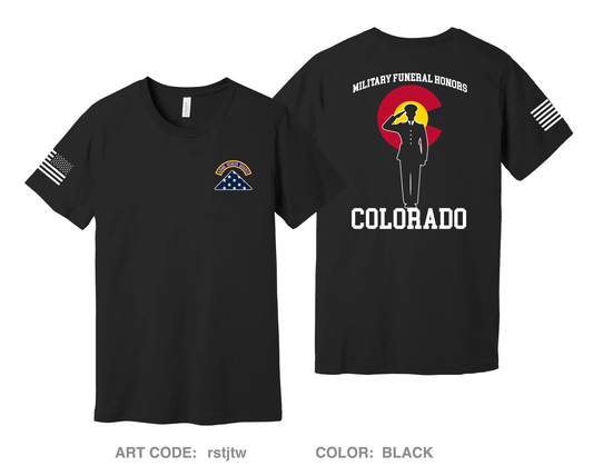 Colorado ARNG Military Funeral Honors Comfort Unisex Cotton SS Tee - rstjtw